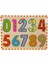 Woody Ahşap Rakamlar Bultak Puzzle 10 Parça - Turuncu Kenarlı 2