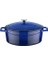 Metal Oval Döküm Tencere, 27 Cm, 3.91 L Hacim, Mavi 2