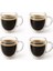 Çift Katmanlı 4&apos;lü Espresso Cam Bardak Seti 80 ml & Tabak – 4’lü Set | Borosilikat Cam, Isı Yalıtımı, Bulaşık Makinesi Uyumlu, Türk Kahvesi Ristretto Macchiato Için 1