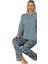 Mina Collection Kadın Pijama Takımı Uzun Kollu Yumuşak Dokulu Esnek ve Rahat Ev Giyim S/2xl 1