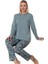 Mina Collection Kadın Pijama Takımı Uzun Kollu Yumuşak Dokulu Esnek ve Rahat Ev Giyim S/2xl 2