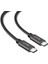 100W 5A Type C To Type C 15 Pro Max Plus Hızlı Şarj ve Data Kablosu Halat Örgülü Space Gray (2 Metre) 1