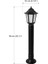 Klas Bahçe Aydınlatma Lambası | 90 cm Uzun Direkli Dış Mekan Yol | E27 Duylu, IP54 Su Geçirmez, 220V, Siyah | Yerli Üretim Bahçe Lambası (Ampul Hariç) 3