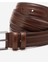 Hakiki Deri 3.5 cm Dikişli Erkek Klasik Kemer 517 Kahverengi 3