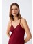 Moda Ip Askılı Penye Gecelik Bordo 4
