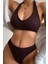 Kadın Kahverengi Seamless Tanga Sütyen Takım 5