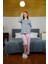 Moda Kadın Penye Uzun Kol Pijama Takım Gri 1