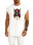 Oversize Rebel Warrior Skull Göğüs Baskılı Atlet 1