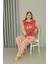 Moda Polar Kadın Büyük Beden Pudra Pijama Takımı 4