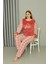 Moda Polar Kadın Büyük Beden Pudra Pijama Takımı 5