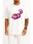 Oversize Alice Harikalar Diyarında Cheshire Illüstrasyon Göğüs Tasarımlı Unisex T-Shirt 1