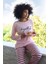 Moda Kadın Penye Uzun Kol Pijama Takım Pembe 2