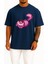 Oversize Alice Harikalar Diyarında Cheshire Illüstrasyon Göğüs Tasarımlı Unisex T-Shirt 1