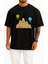 Oversize Kapadokya Peri Bacaları ve Balonlar Göğüs Tasarımlı Unisex T-Shirt 1