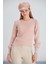 Kadın Balon Uzun Kol Pudra Rengi Spor Şık Triko Bluz 3