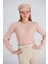 Kadın Balon Uzun Kol Pudra Rengi Spor Şık Triko Bluz 5
