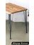 Siyah Metal Ayaklı 60X90 cm Kalınlıklı (Tek Masa) Ahşap Kenar Mutfak - Balkon - Çalışma Masası 2