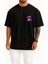 Oversize Ekans Cep Baskılı Unisex T-Shirt 1