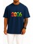 Oversize 2026 Yılbaşı Göğüs Tasarımlı Unisex T-Shirt 1