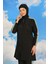 Moda Kadın Pantolonlu Kolu Şeritli Tam Tesettür Mayo Siyah 3