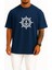 Oversize Çapa - Çıpa - Dümen - Denizci Göğüs Tasarımlı Unisex T-Shirt 1