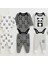 Panda Desenli 3 Lü Alt Üst Body Patikli Takım 6 Parça %100 Pamuk 1