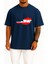 Oversize Avusturya Haritası Göğüs Baskılı Unisex T-Shirt 1