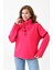 Kadın Yakası Bağcıklı Scuba Oversize Spor Şık Tasarım Sweatshirt 2