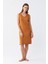 Moda Kadın Kalın Askılı Penye Gecelik Hardal 3