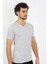 Moda Erkek V Yaka Gri Penye Atlet 2