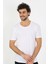 Moda Erkek Açık Yaka Beyaz Penye Atlet 4