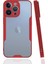 MYT09 iPhone 13 Pro Max Kılıf Platin Silikon - Kırmızı 1