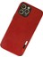 MYT09 iPhone 12 Pro Max Kılıf Loop Deri Silikon - Kırmızı 3