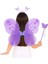 Lila Mor Kelebek Kız Seti – 50 cm Kelebek Kanadı, Taç ve Asa 1