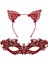 Şık Kırmızı Dantel Maske ve Taç Seti 5 No – Maskeli Balo Özel Etkinlikler 2