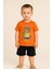 Erkek Çocuk Turuncu Yazlık Şortlu Takım 1