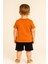 Erkek Çocuk Turuncu Yazlık Şortlu Takım 2