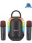Bluetooth Çift Mikrofonlu Kablosuz Karaoke Rgb Işıklı Yüksek Sesli Müzik 4 Ses Degıstırme 1