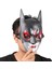 Kırmızı Gözlü Siyah Batman Maske - Lastikli Batgirl Maskesi 28X17 cm 1