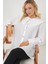 Bebe Yaka Uzun Tunik 5967 - Beyaz 2
