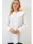 Bebe Yaka Uzun Tunik 5967 - Beyaz 4