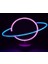 Neon Işıklı Satürn Lamba Pil+Usb 1