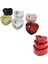 3pcs Kalp Parlak Mix Renkli - Kabartma Desen Karton Hediye Kutusu Kurdelalı 22X20-19X17-16X14CM ( 1