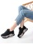 ZRİN-400 Premium Siyah Bağcıklı Triko Renkli Taban Kadın Sneaker 2