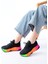 ZRİN-400 Premium Siyah Renkli Bağcıklı Triko Renkli Taban Kadın Sneaker 3