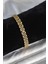 316L Çelik 7 mm Kalınlıkta Gold Renkli Erkek Bileklik - Lisinya 1