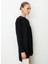 O Yaka Düz Siyah Kadın Tunik M1MZ1030240003 2