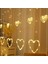 Kalp Dekorlu Animasyonlu Perde LED Işık 3 Metre 2