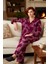 Kadın Viskon Hayvan Desenli Pijama Takımı Gömlek Yaka Fonksiyonel Dayanıklı Kaliteli Rahat 4