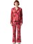 Erkek Kirmizi Cizgili Kopek Baskılı Pijama Takımı Fonksiyonel Dayanıklı Kaliteli Konforlu Şık 2